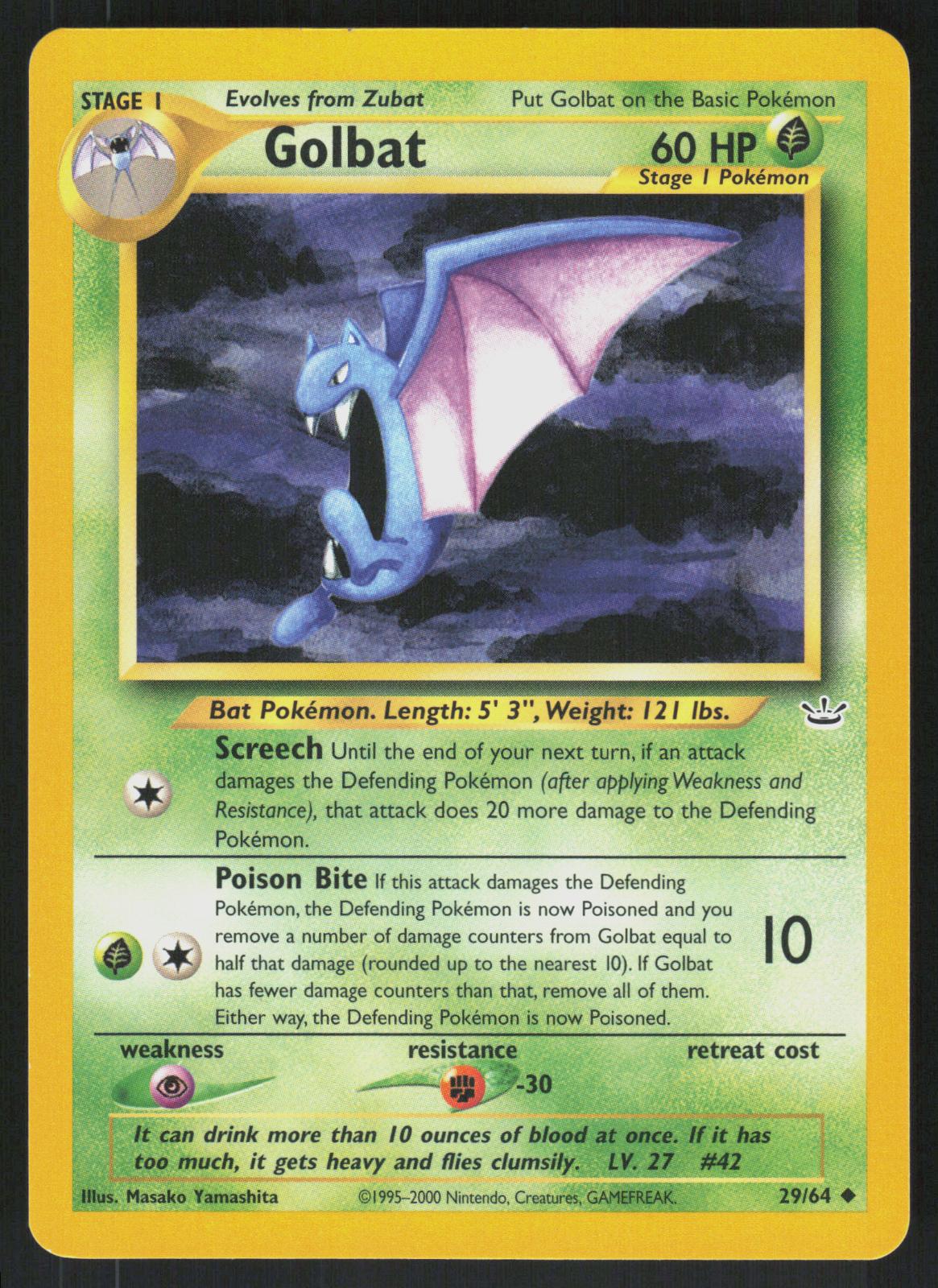 Pokemon Golbat 29/64 Neo Revelation Uncommon Near Mint