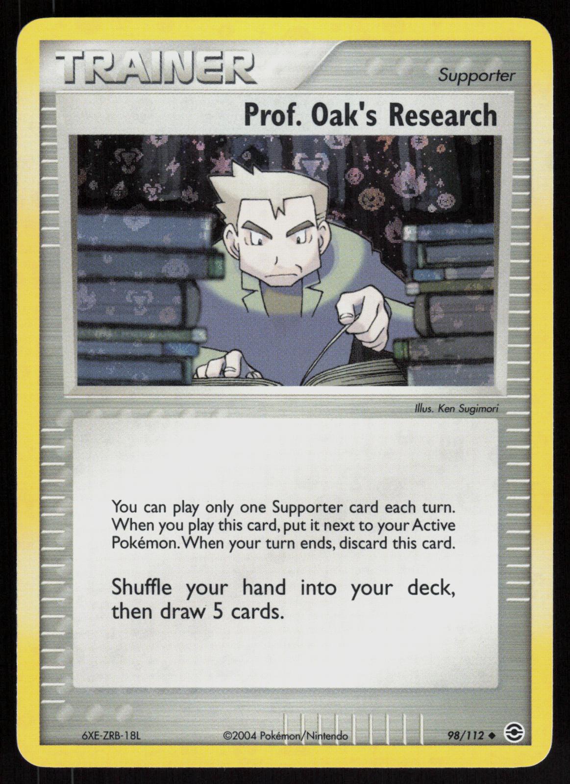 Pokemon Prof. Oak's Research 98/112 FireRed & LeafGreen Uncommon Reverse Holo NM