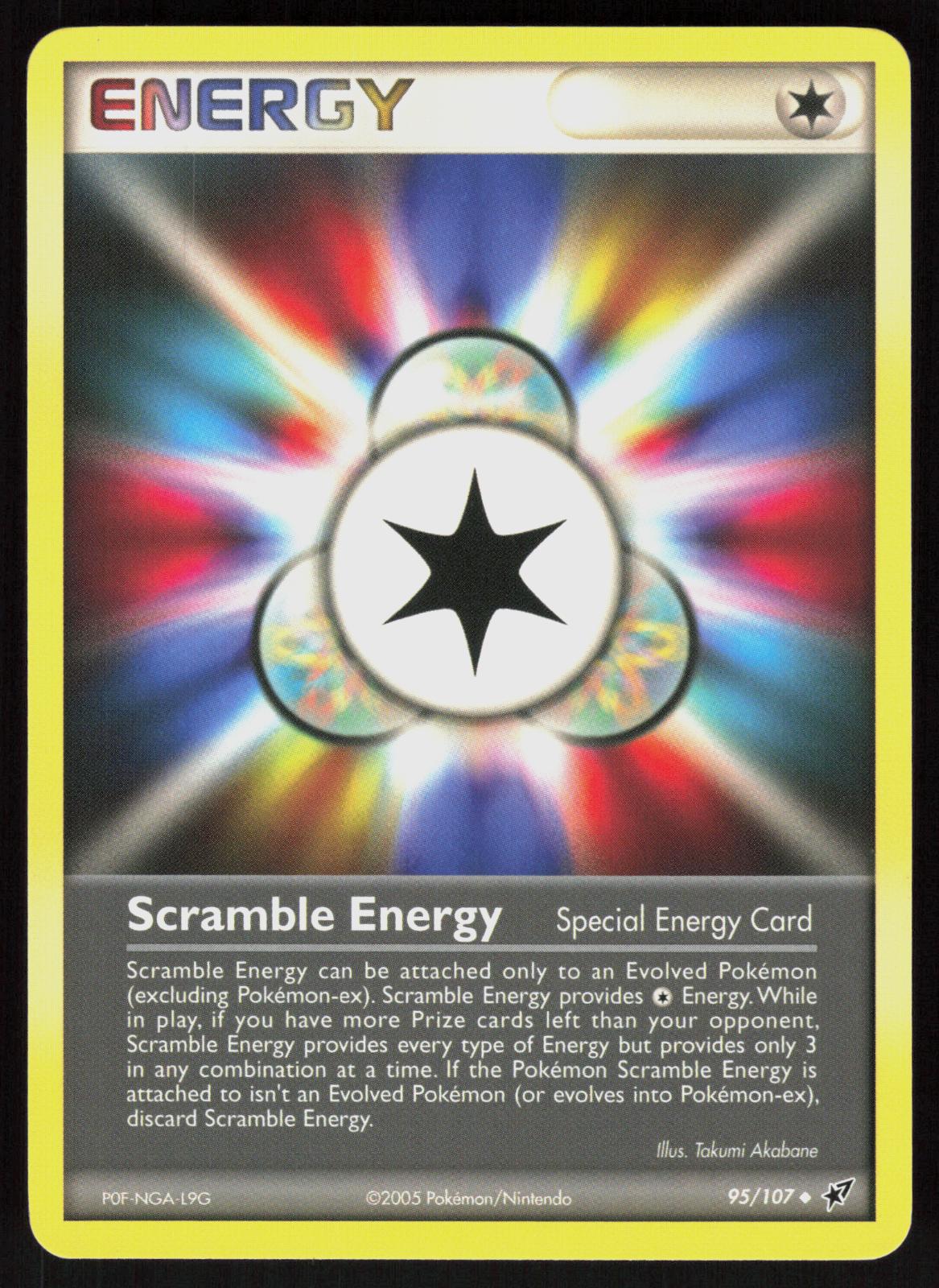 Pokemon Scramble Energy 95/107 Deoxys Uncommon Near Mint