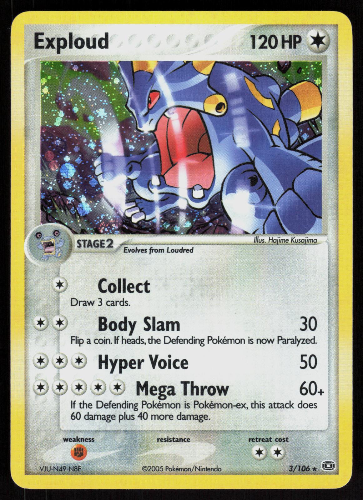 Pokemon Exploud 3/106 Emerald Holo Rare Holo Near Mint