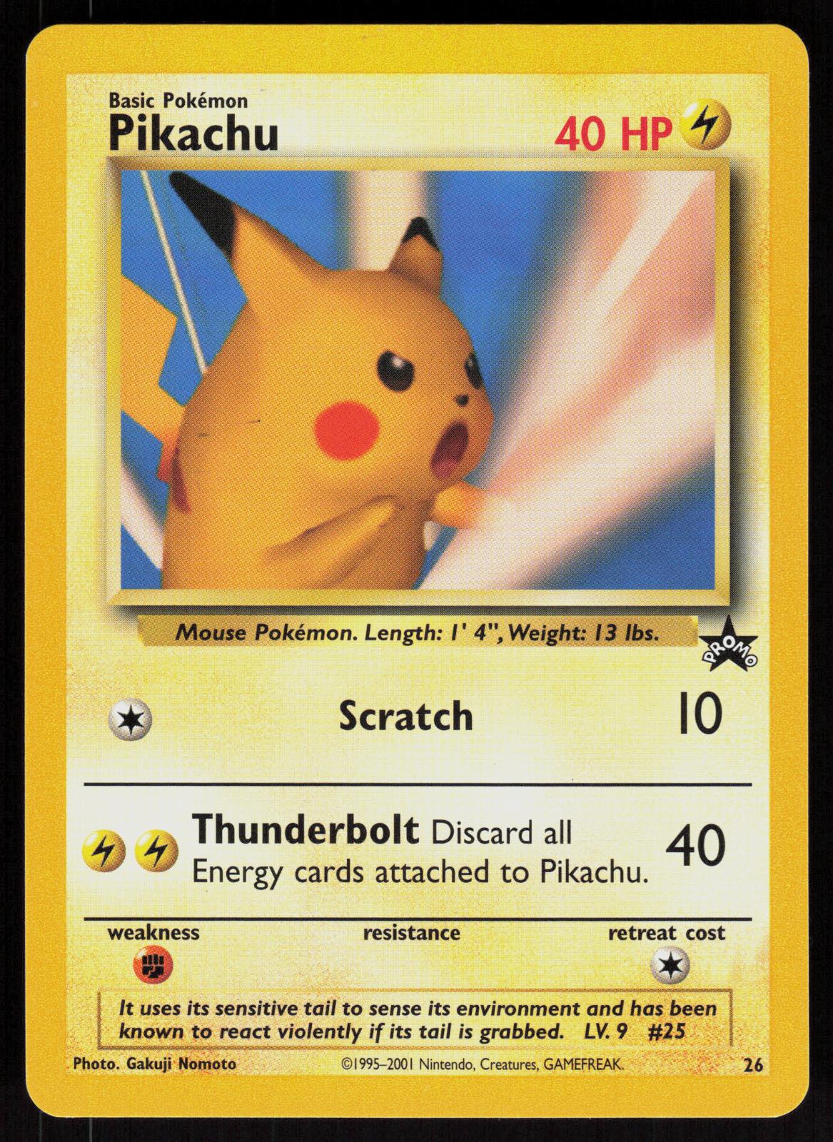 Pokemon Pikachu 26 Wizards Black Star Promos Promo Heavily Played