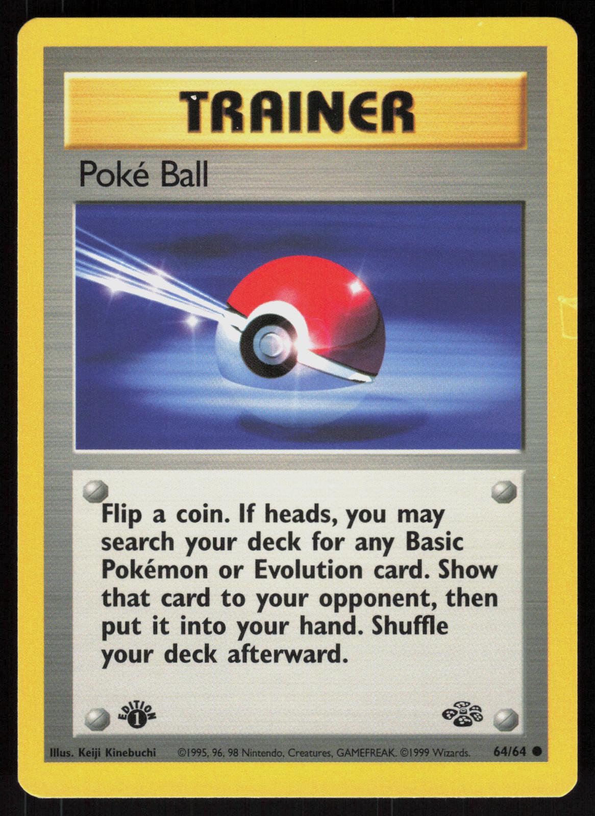 Pokemon Poke Ball 64/64 Jungle Common 1st Edition Near Mint