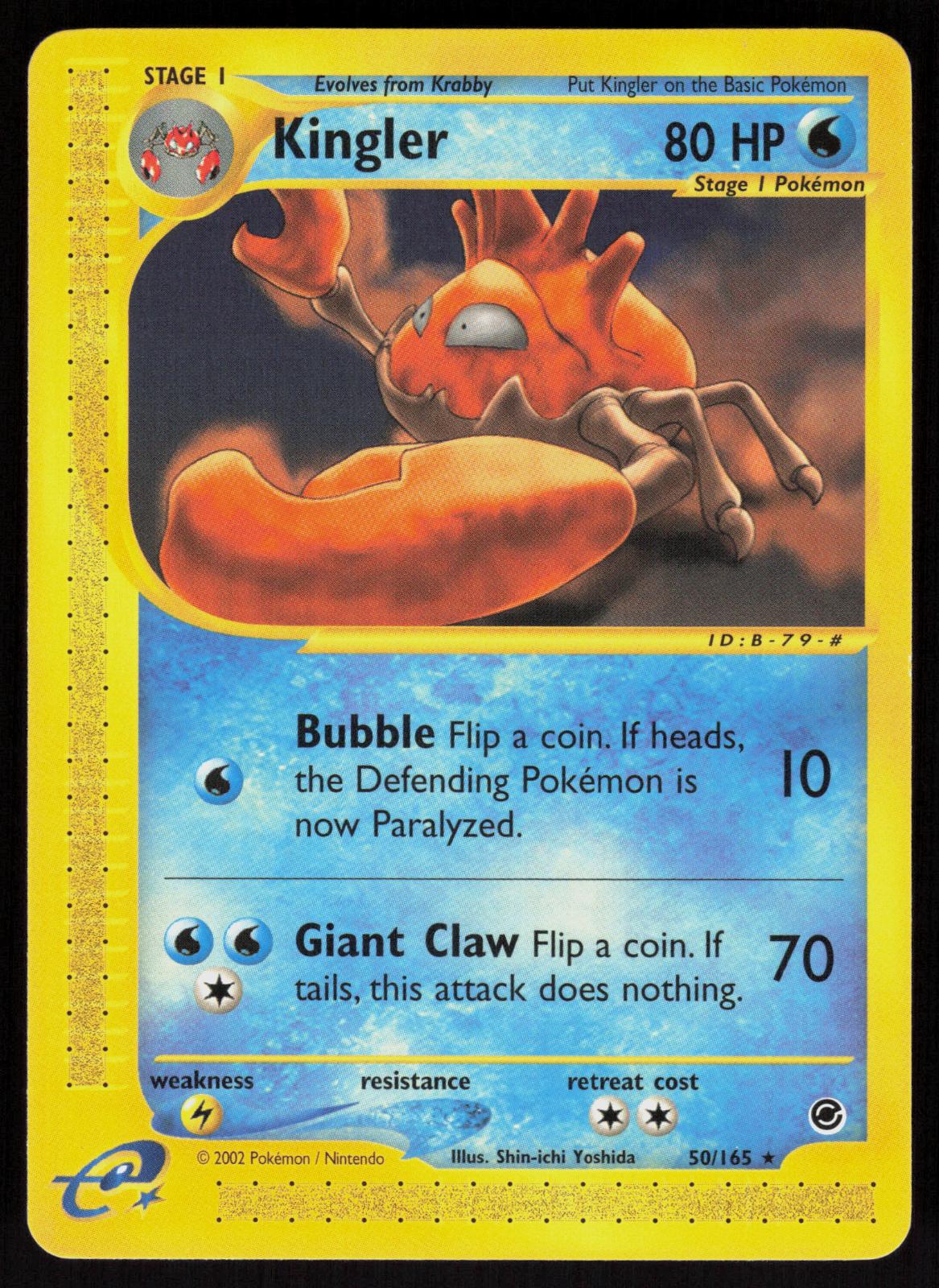 Pokemon Kingler 50/165 Expedition Base Set Rare Near Mint