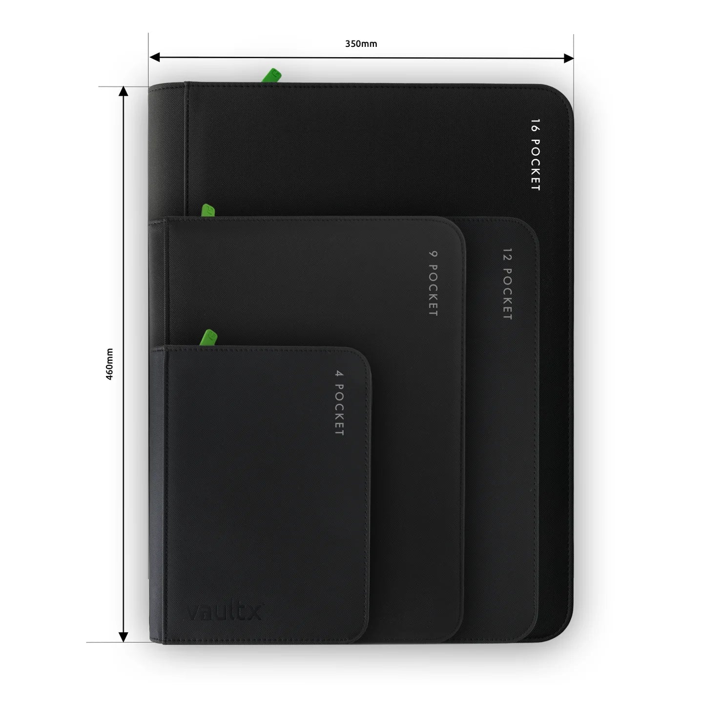 Vault X - 16 Pocket Exo-Tec Zip Binder - Black - 20% VAT