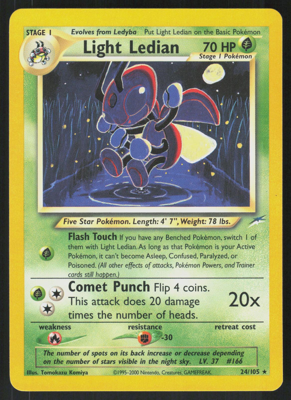 Pokemon Light Ledian 24/105 Neo Destiny Rare Near Mint