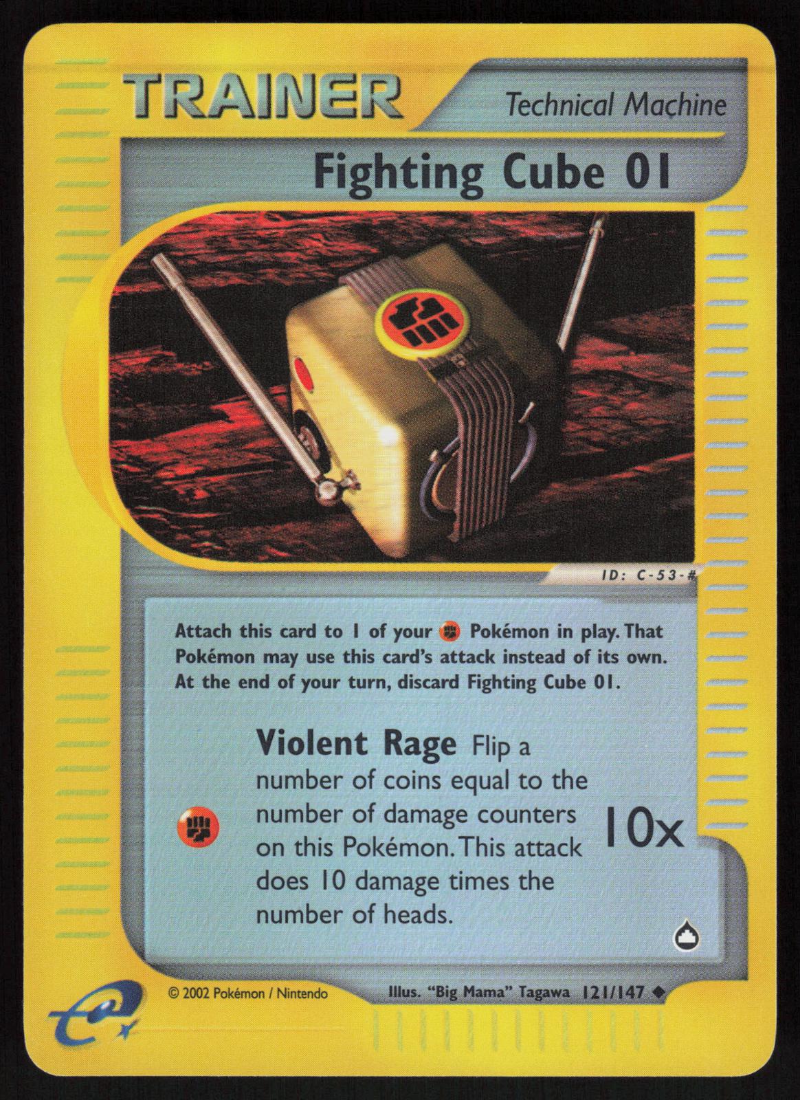 Pokemon Fighting Cube 121/167 Aquapolis Uncommon Reverse Holo Near Mint