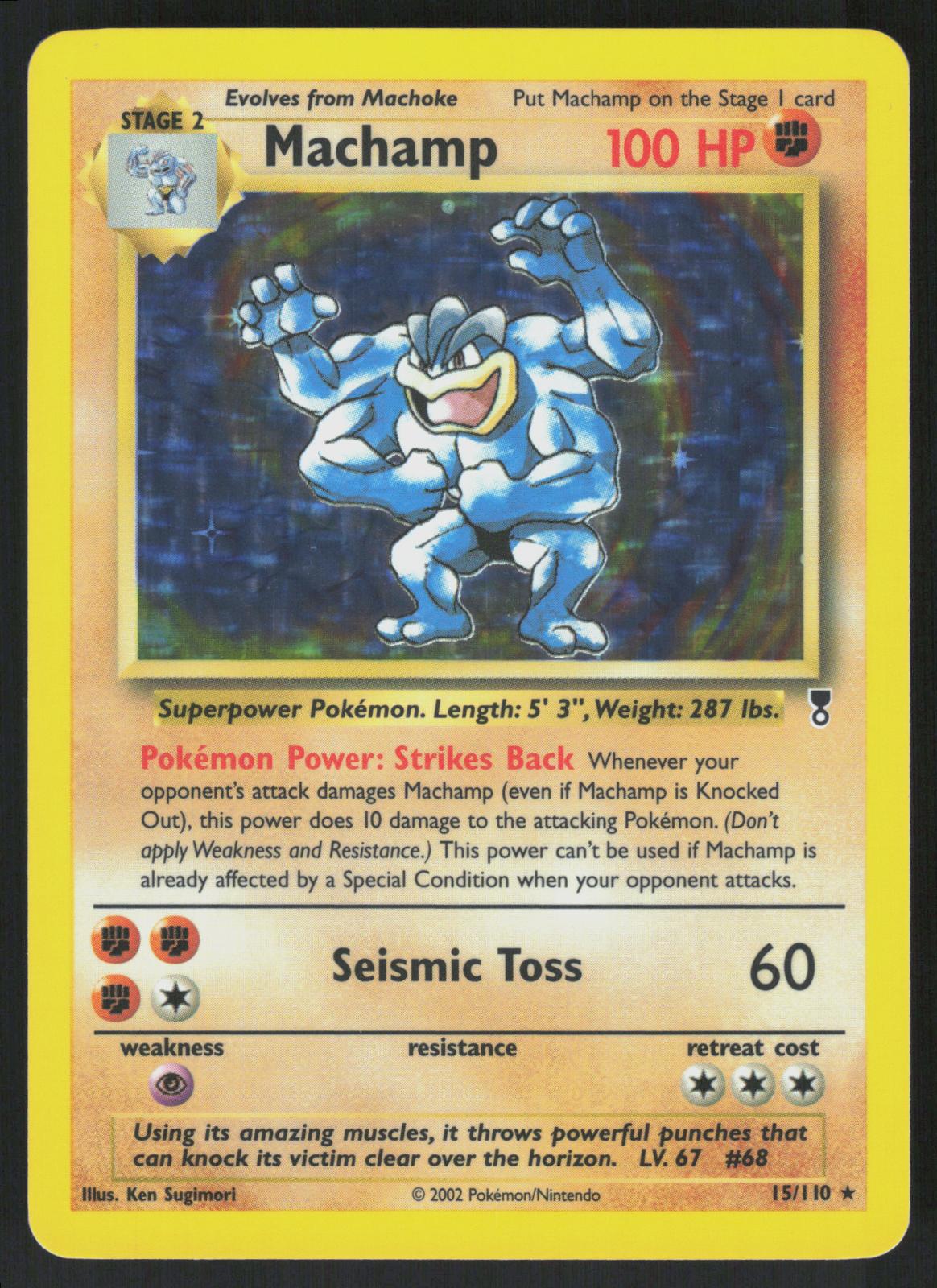 Pokemon Machamp 15/110 Legendary Collection Holo Rare Near Mint