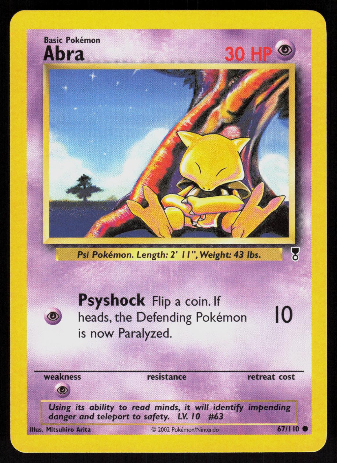 Pokemon Abra 67/110 Legendary Collection Common Near Mint