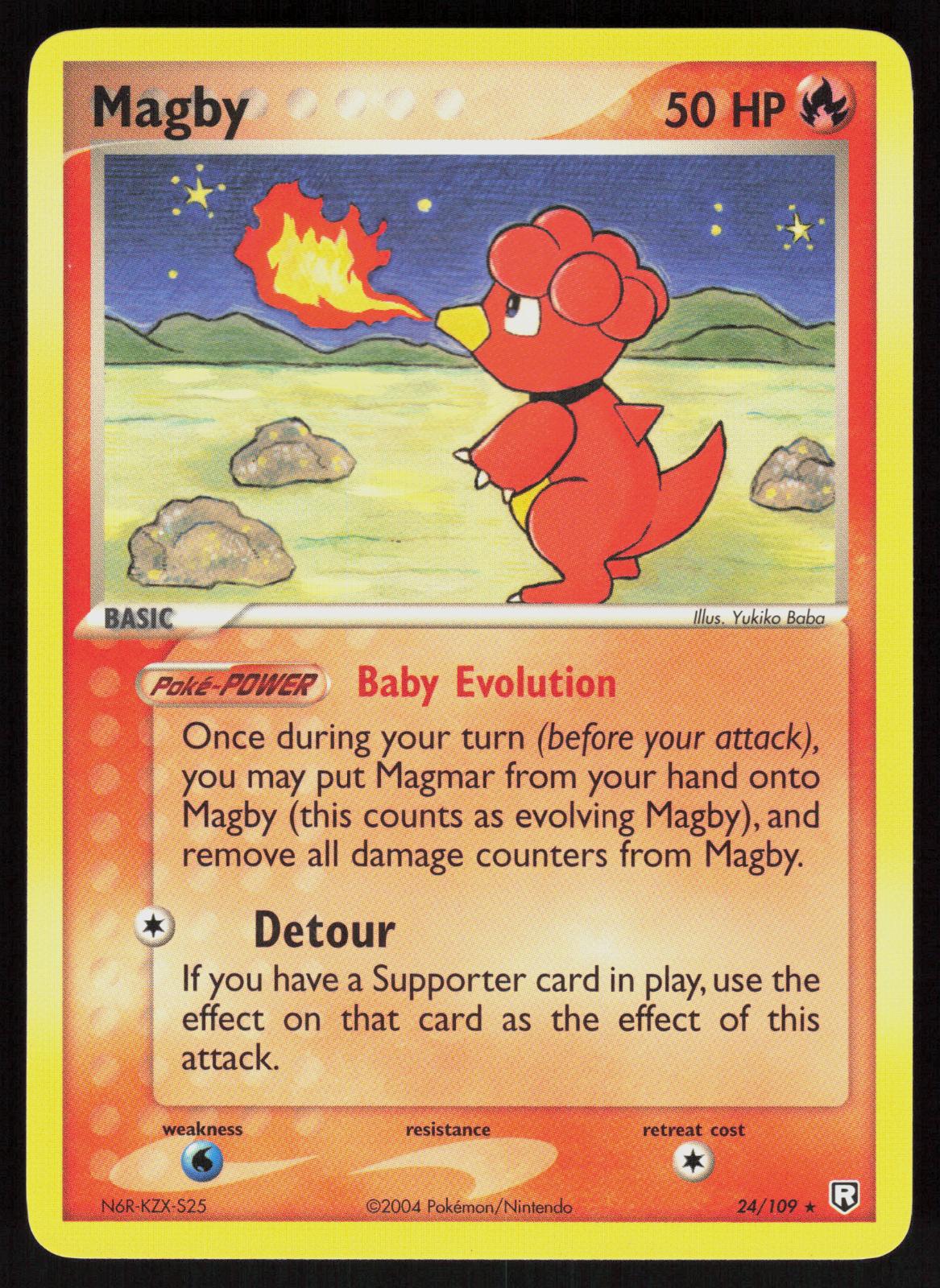 Pokemon Magby 24/109 Team Rocket Returns Rare Near Mint