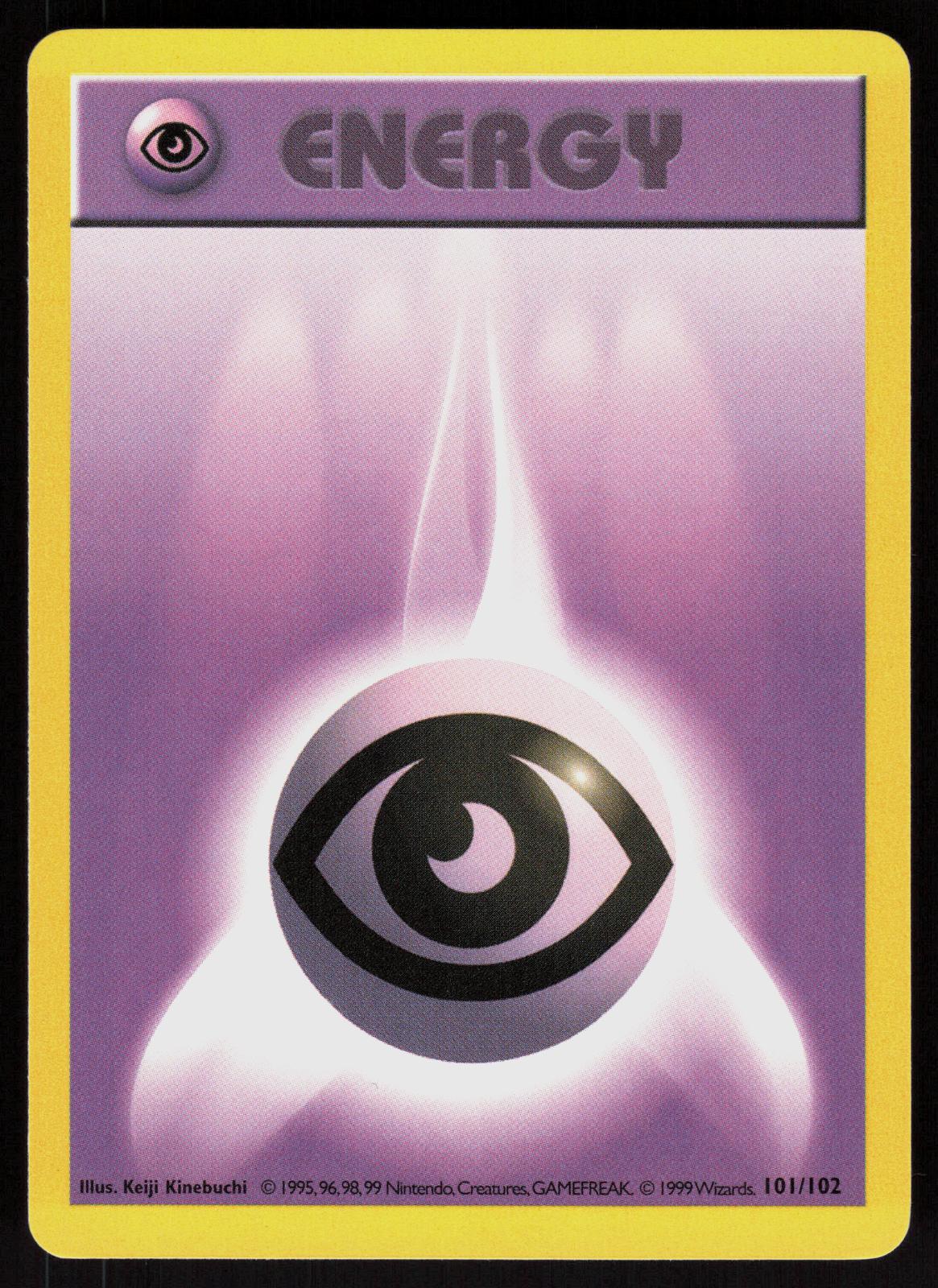 Pokemon Psychic Energy 101/102 Base Set Shadowless Common Near Mint