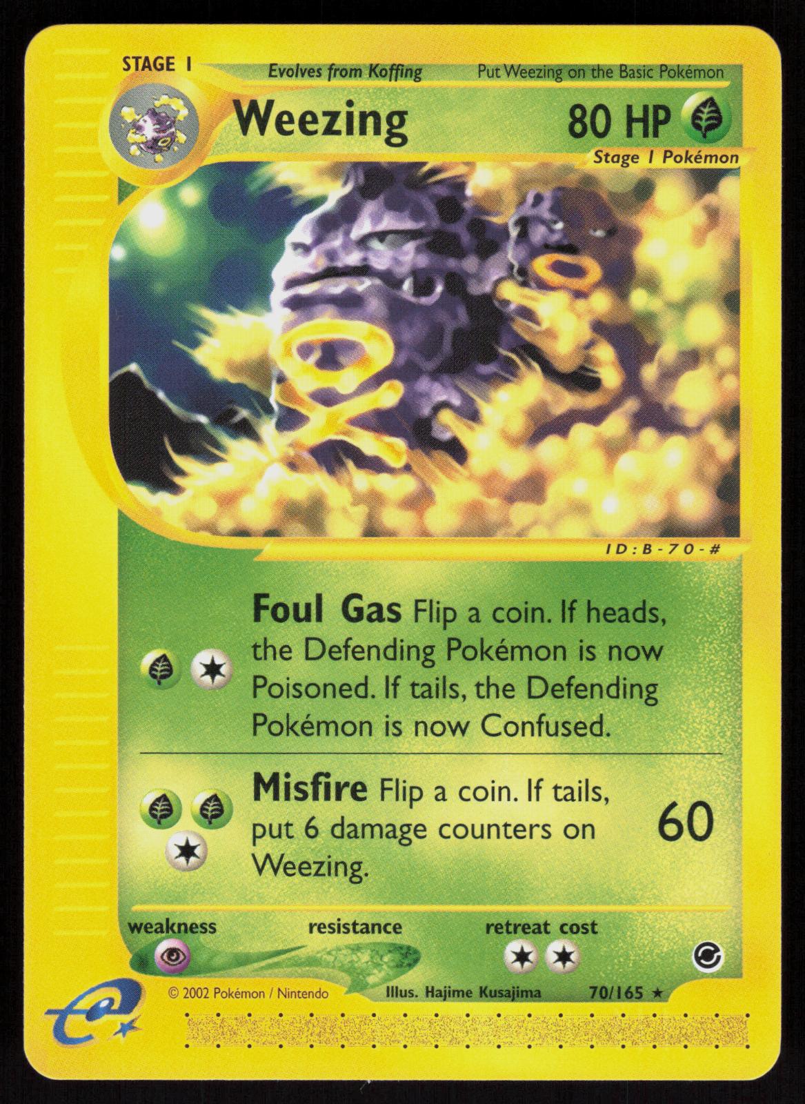 Pokemon Weezing 70/165 Expedition Base Set Rare Near Mint