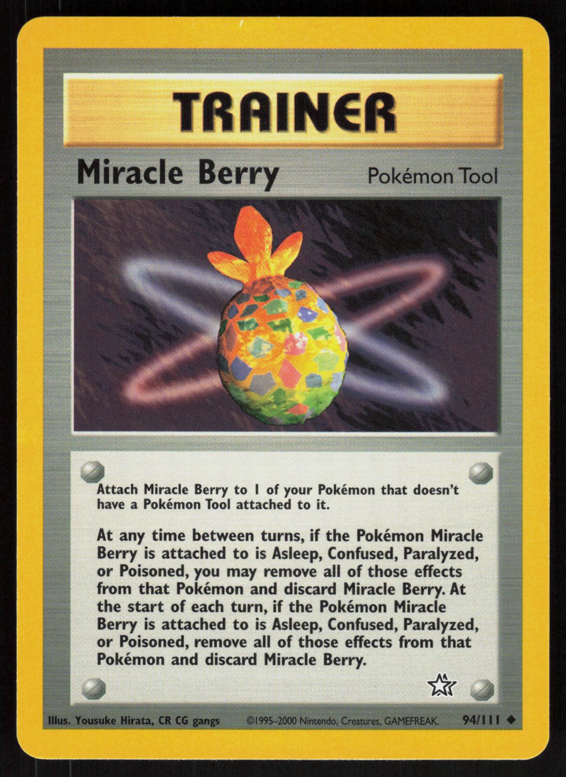 Pokemon Miracle Berry 94/111 Neo Genesis Uncommon Near Mint