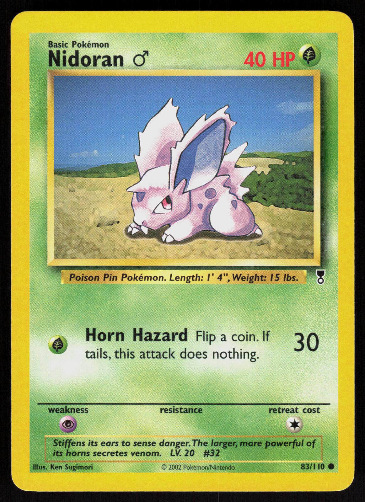 Pokemon Nidoran M 83/110 Legendary Collection Common Near Mint