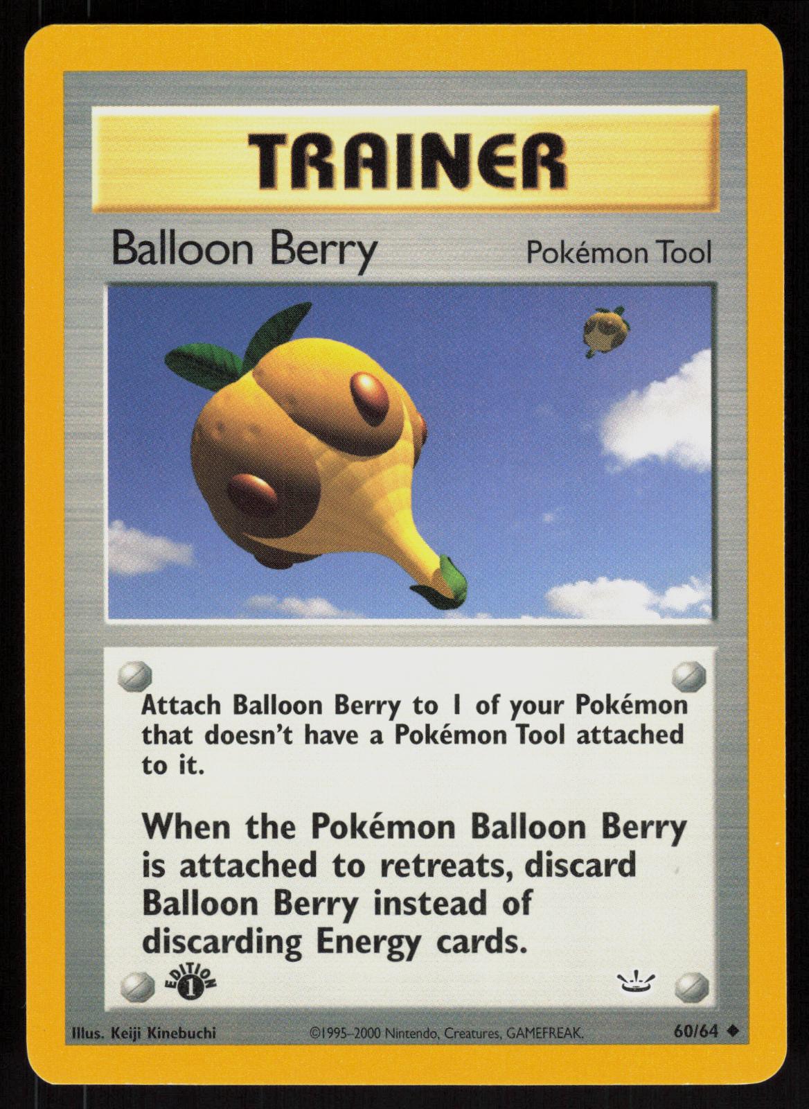 Pokemon Balloon Berry 60/64 Neo Revelation Uncommon 1st Edition Near Mint