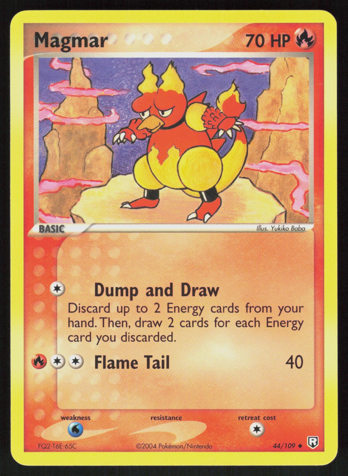 Pokemon Magmar 44/109 Team Rocket Returns Uncommon Near Mint