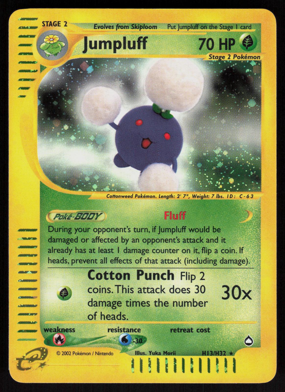 Pokemon Jumpluff H13/H32 Aquapolis Holo Rare Lightly Played