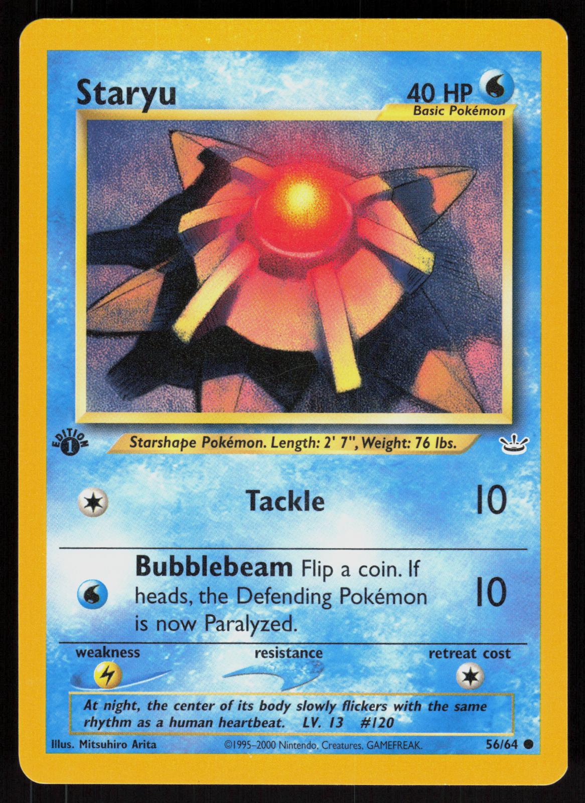 Pokemon Staryu 56/64 Neo Revelation Common 1st Edition Near Mint