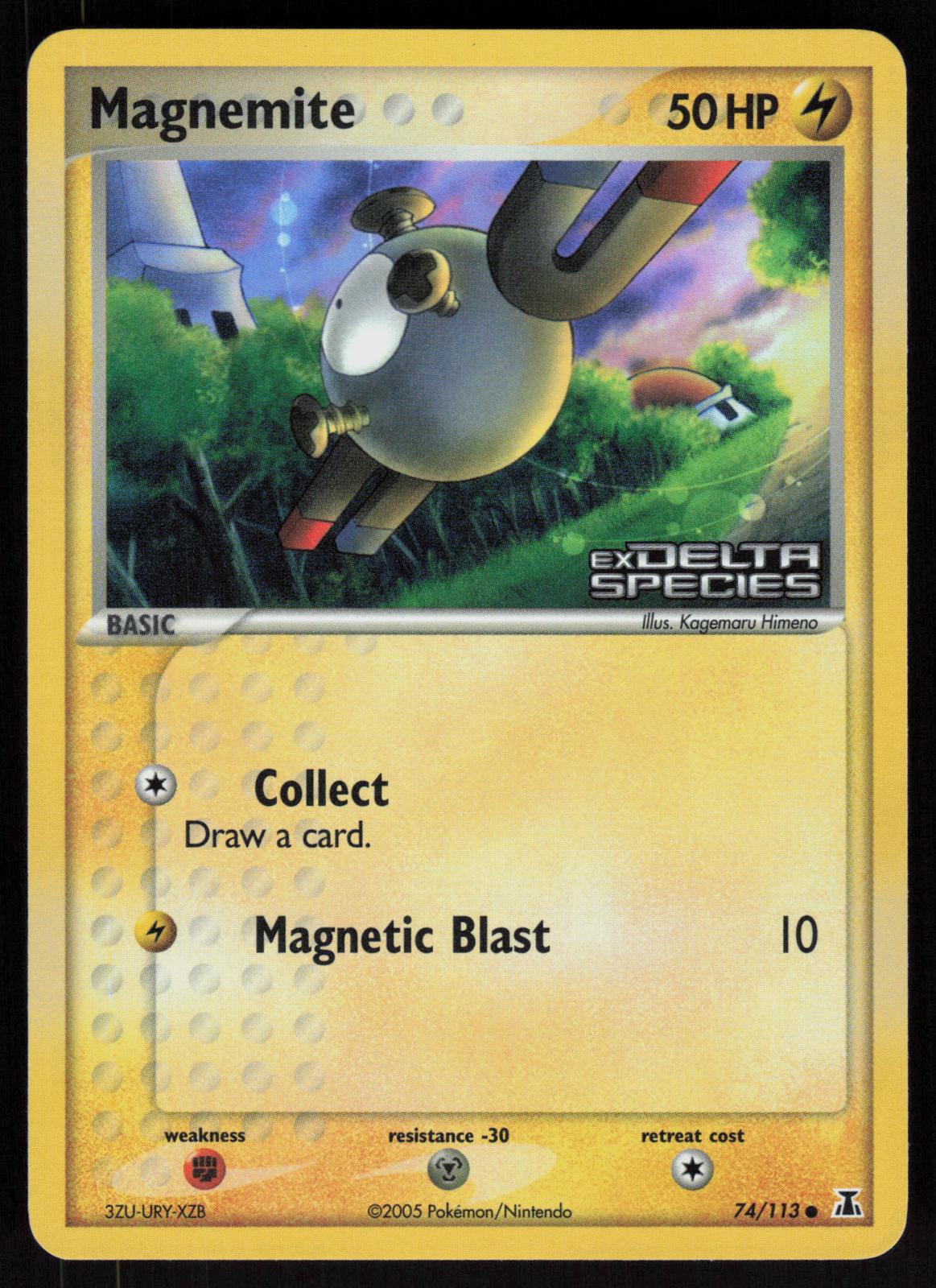 Pokemon Magnemite 74/113 Delta Species Common Reverse Holo Near Mint
