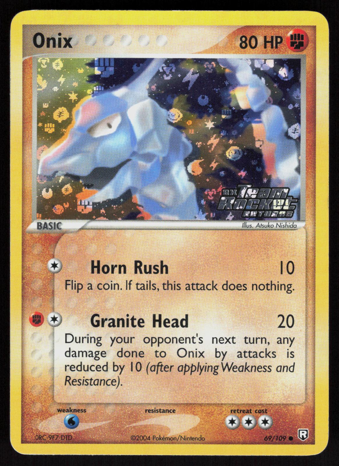Pokemon Onix 69/109 Team Rocket Returns Common Reverse Holo Near Mint