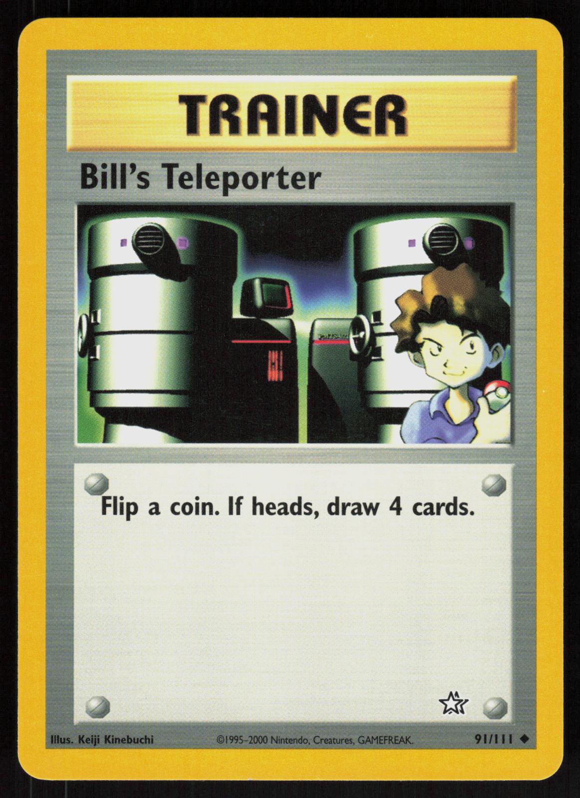 Pokemon Bill's Teleporter 91/111 Neo Genesis Uncommon Near Mint