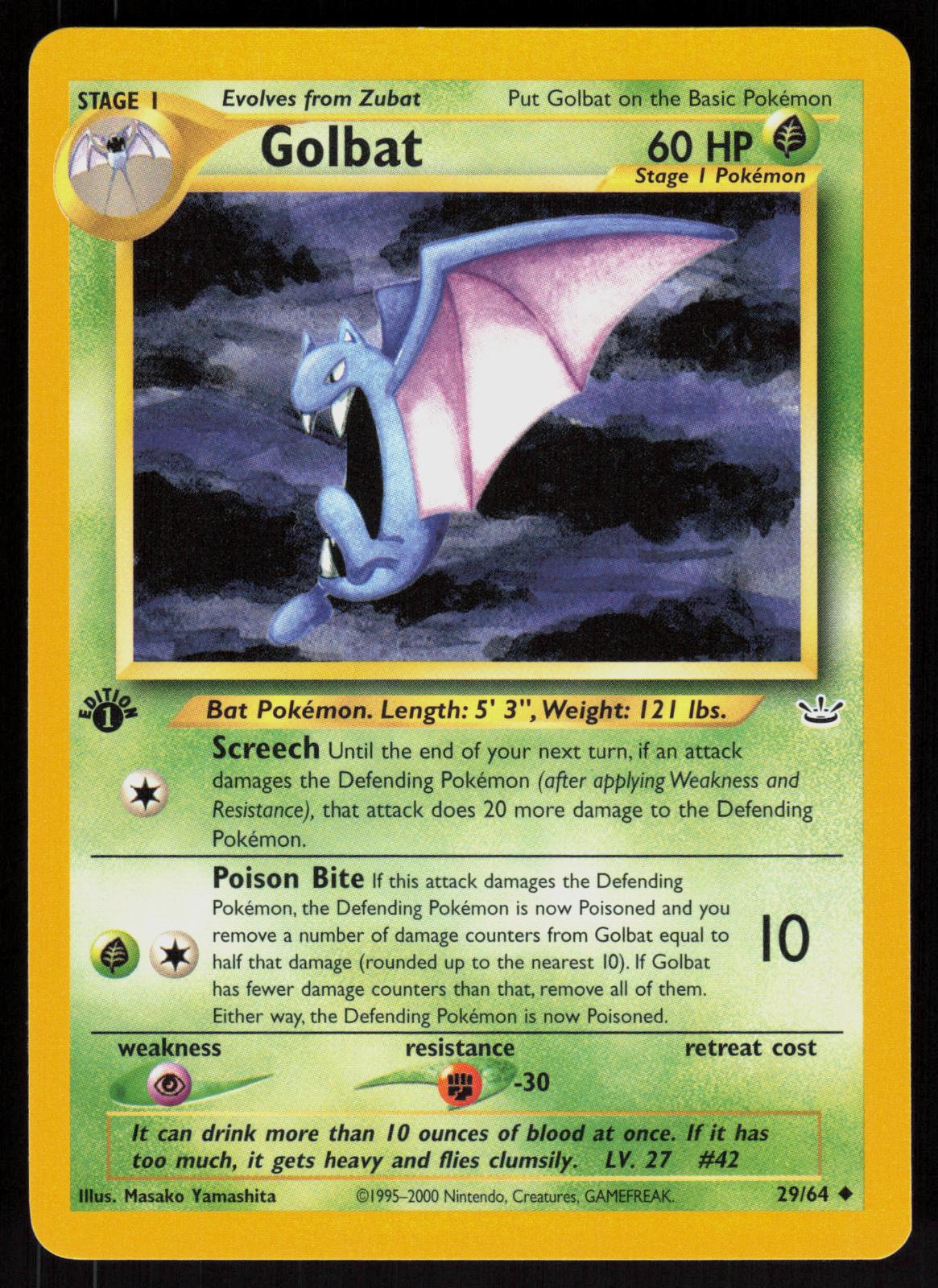 Pokemon Golbat 29/64 Neo Revelation Uncommon 1st Edition Near Mint