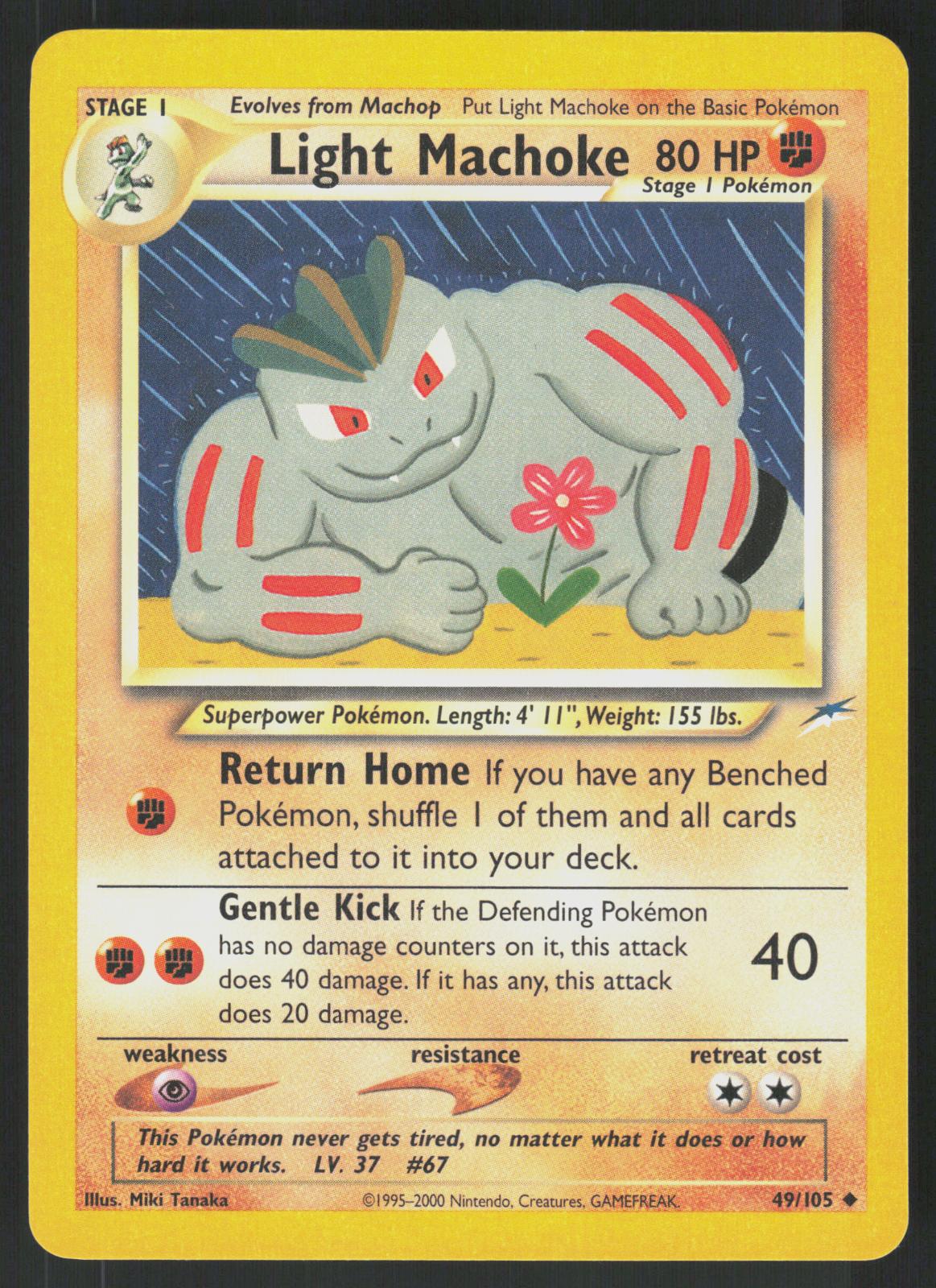 Pokemon Light Machoke 49/105 Neo Destiny Uncommon Near Mint