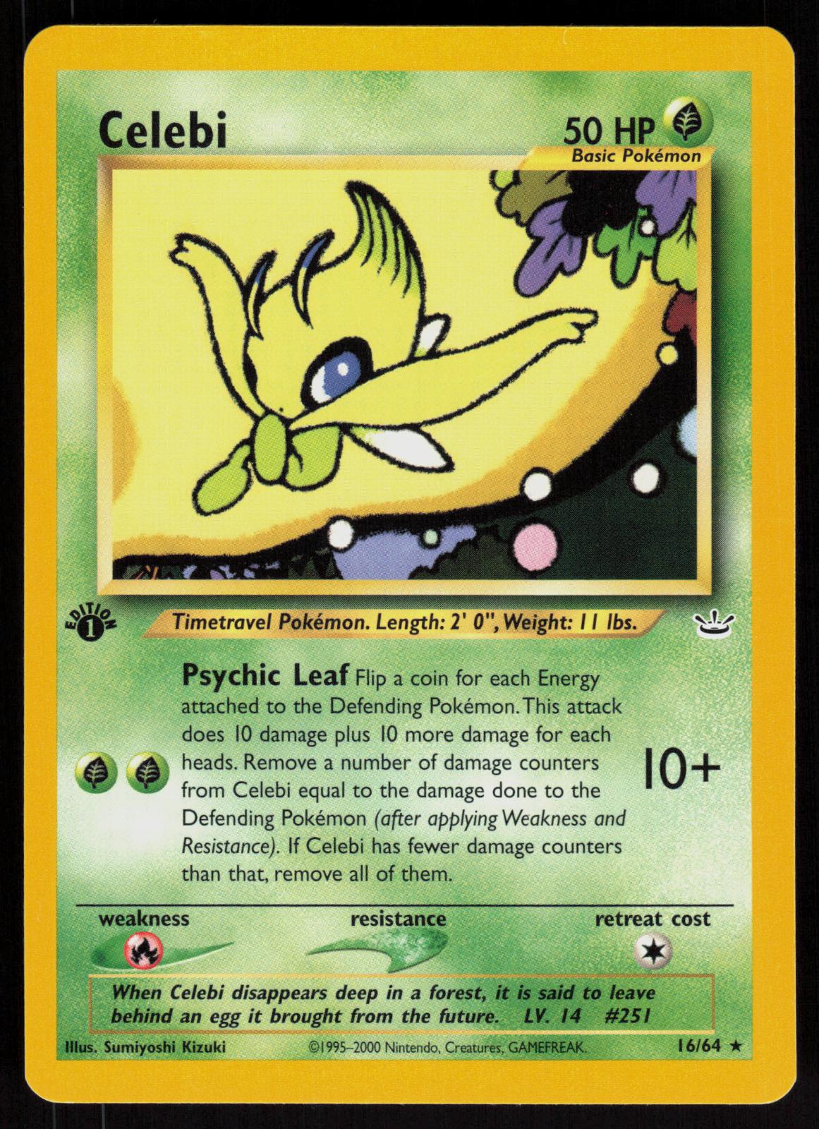 Pokemon Celebi 16/64 Neo Revelation Rare 1st Edition Near Mint