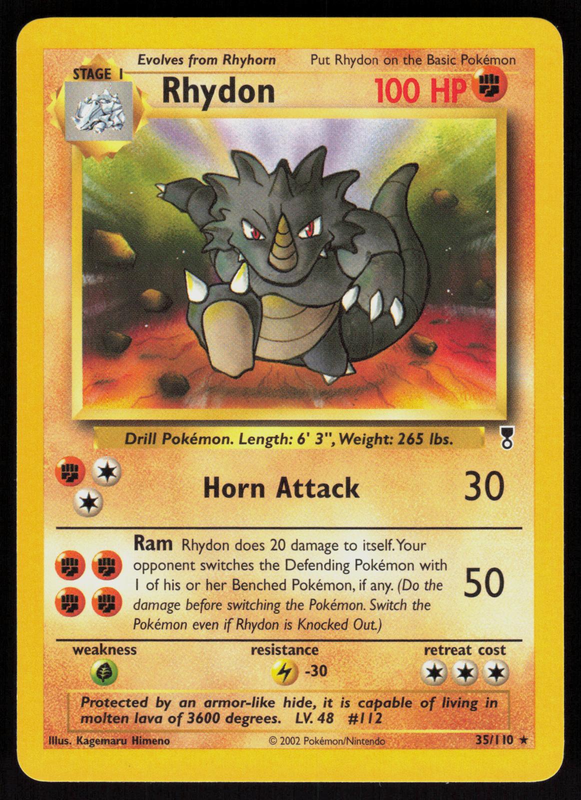 Pokemon Rhydon 35/110 Legendary Collection Rare Near Mint