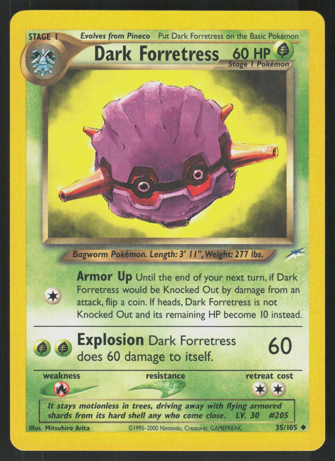 Pokemon Dark Forretress 35/105 Neo Destiny Uncommon Near Mint
