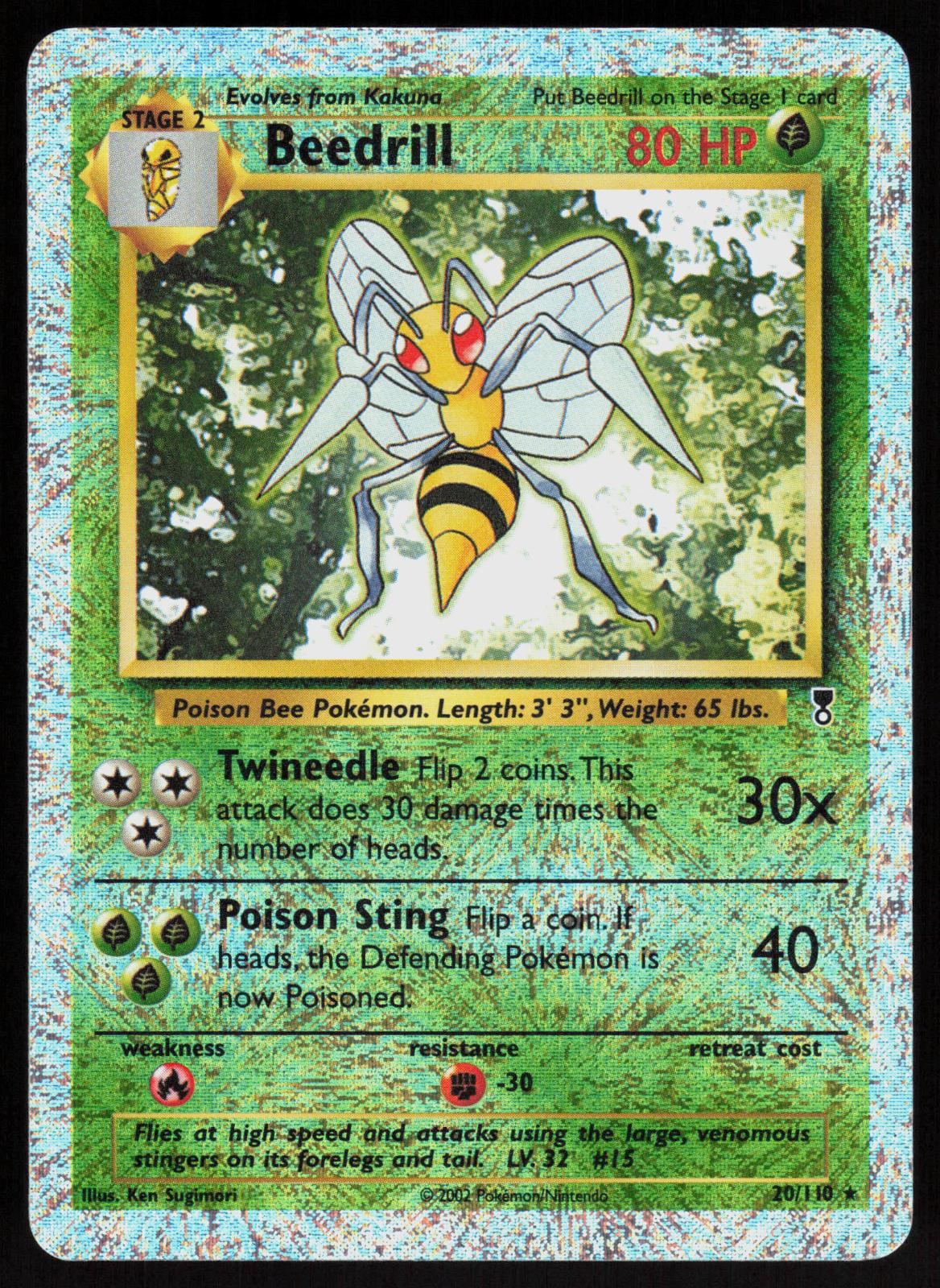 Pokemon Beedrill 19/110 Legendary Collection Reverse Holo Rare Lightly Played