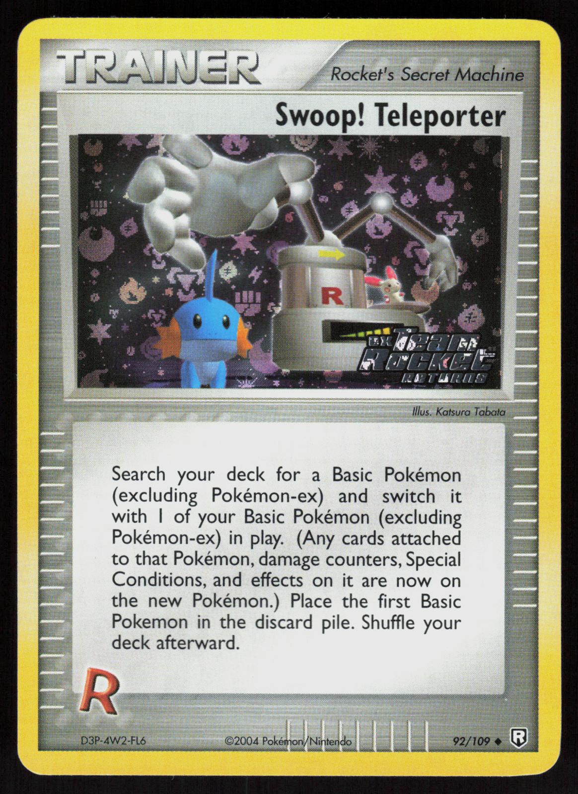 Pokemon Swoop! Teleporter 92/109 Team Rocket Returns Uncommon Reverse Holo NM