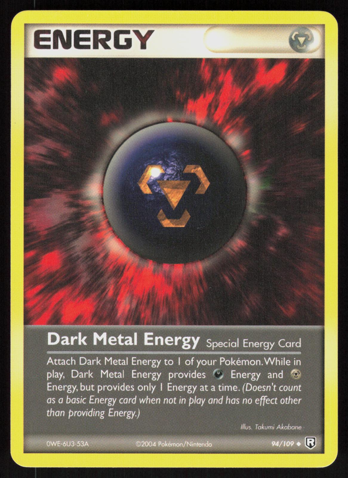 Pokemon Dark Metal Energy 94/109 Team Rocket Returns Uncommon Near Mint
