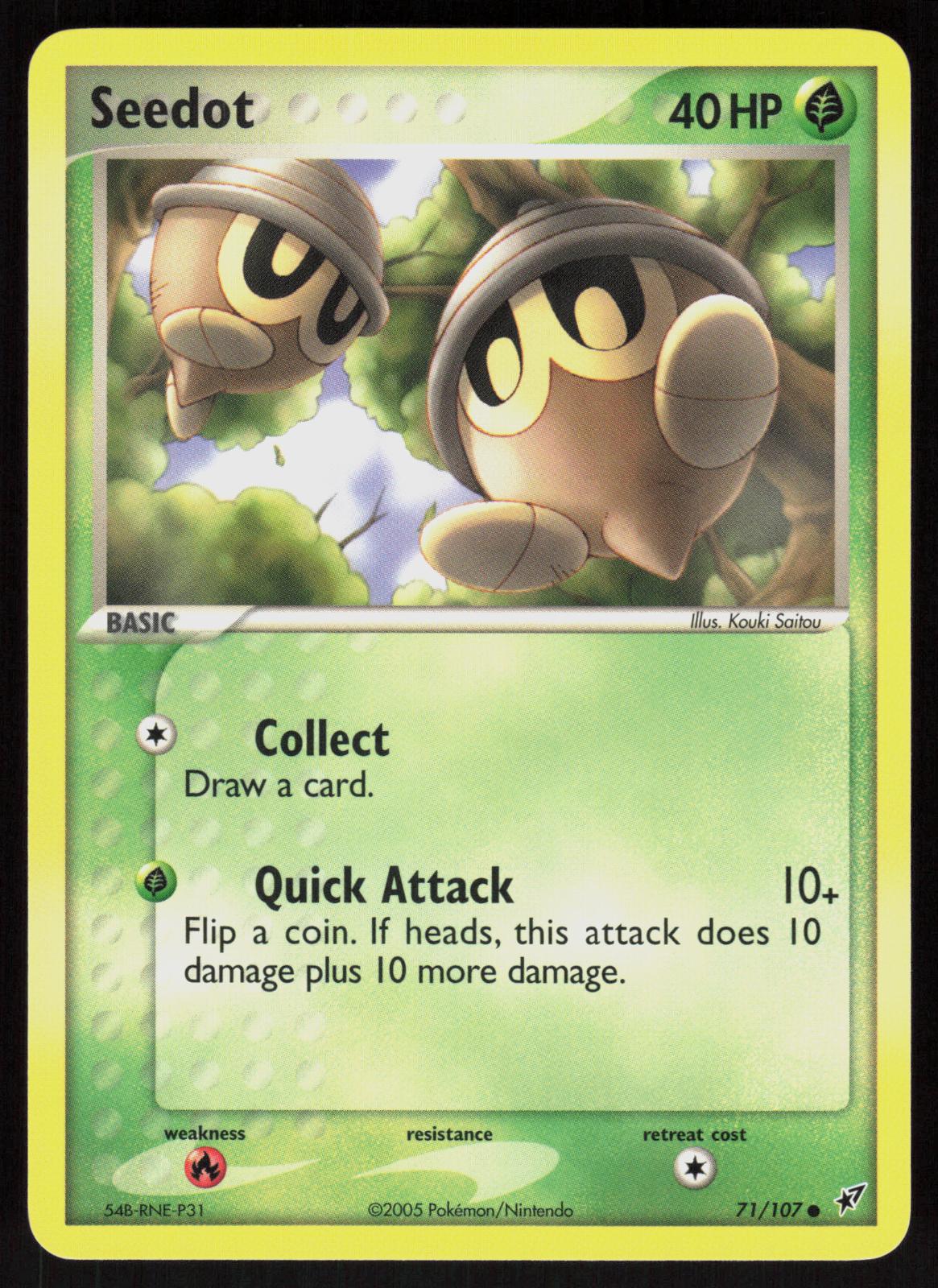 Pokemon Seedot 71/107 Deoxys Common Near Mint