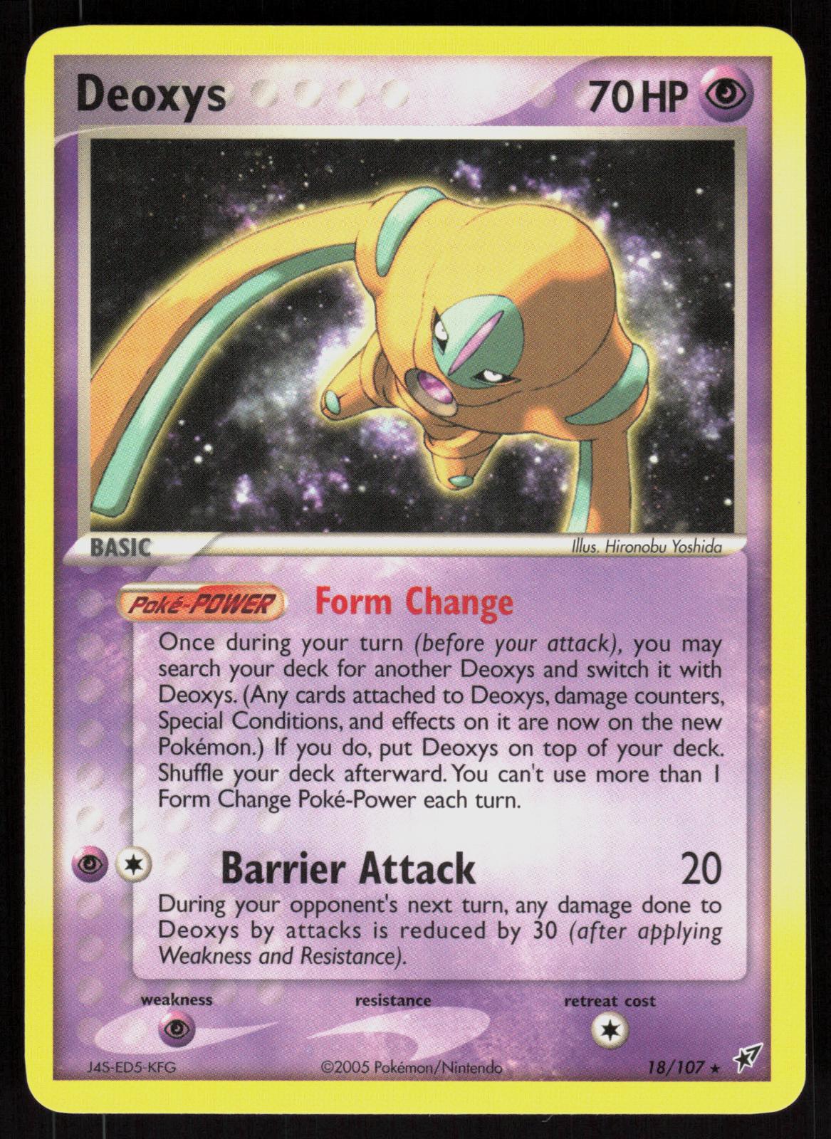 Pokemon Deoxys 18/107 Deoxys Rare Near Mint