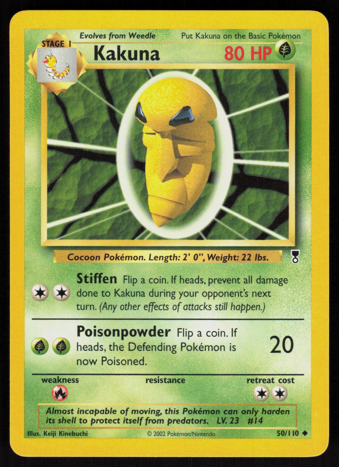 Pokemon Kakuna 50/110 Legendary Collection Uncommon Near Mint