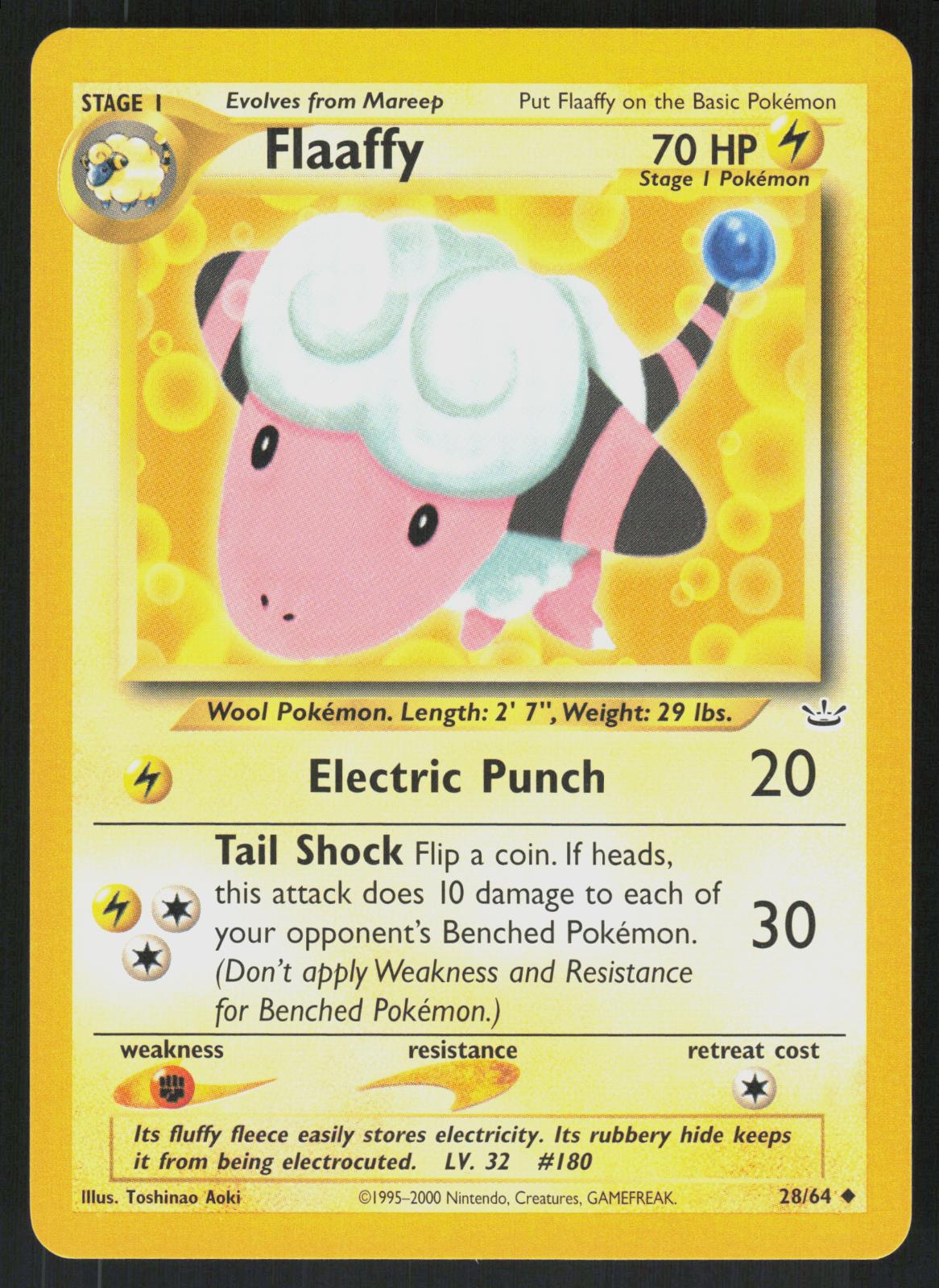 Pokemon Flaaffy 28/64 Neo Revelation Uncommon Near Mint