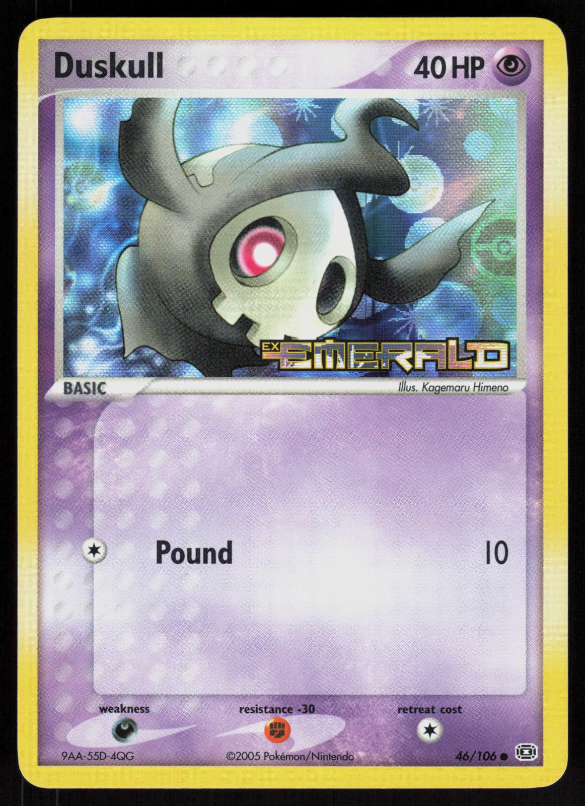 Pokemon Duskull 46/106 Emerald Common Reverse Holo Near Mint