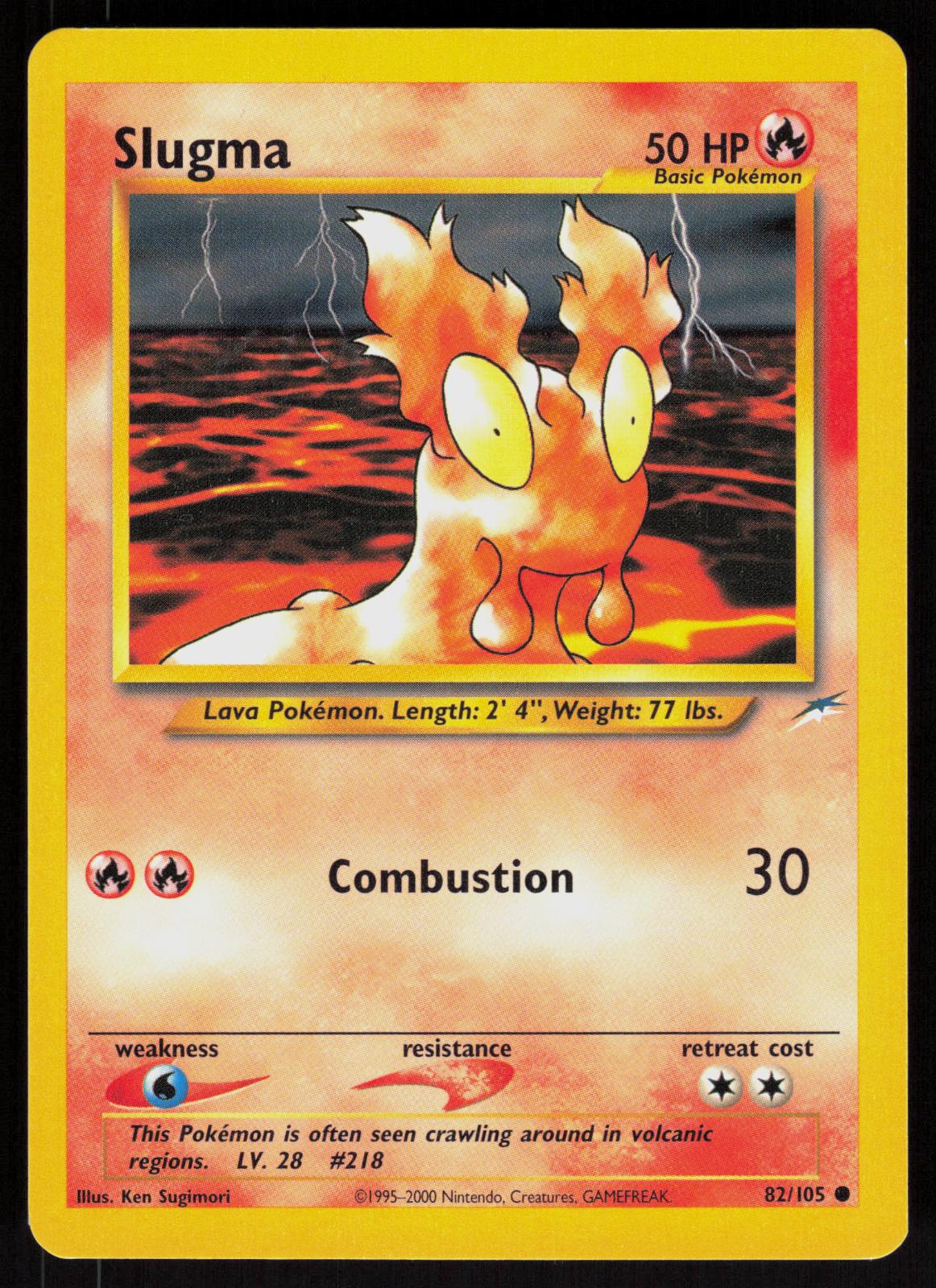 Pokemon Slugma 82/105 Neo Destiny Common Near Mint