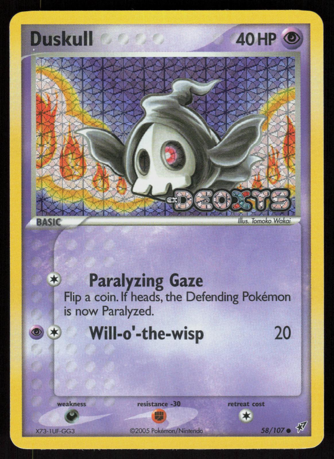 Pokemon Duskull 58/107 Deoxys Common Reverse Holo Near Mint