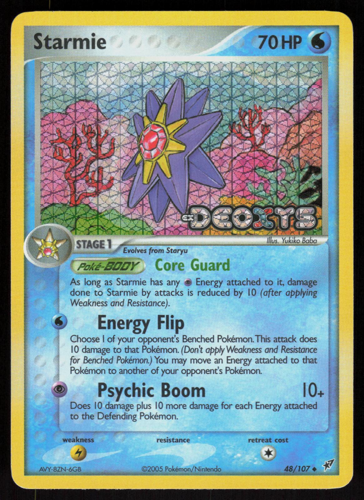Pokemon Starmie 48/107 Deoxys Uncommon Reverse Holo Near Mint