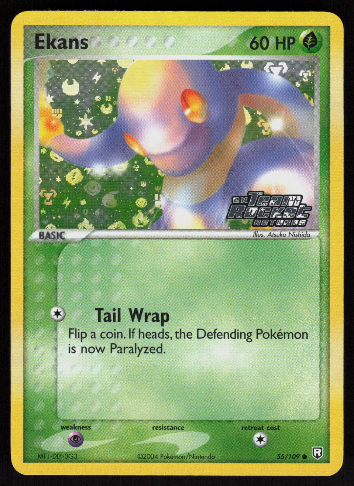 Pokemon Ekans 55/109 Team Rocket Returns Common Reverse Holo Near Mint