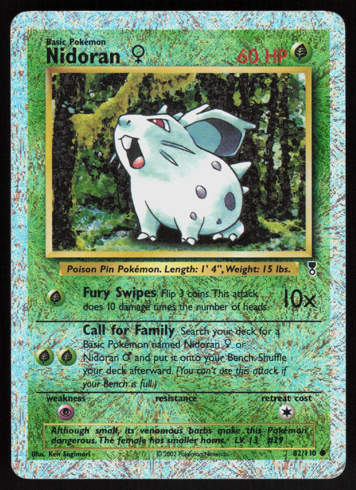 Pokemon Nidoran F 82/110 Legendary Collection Reverse Holo Lightly Played