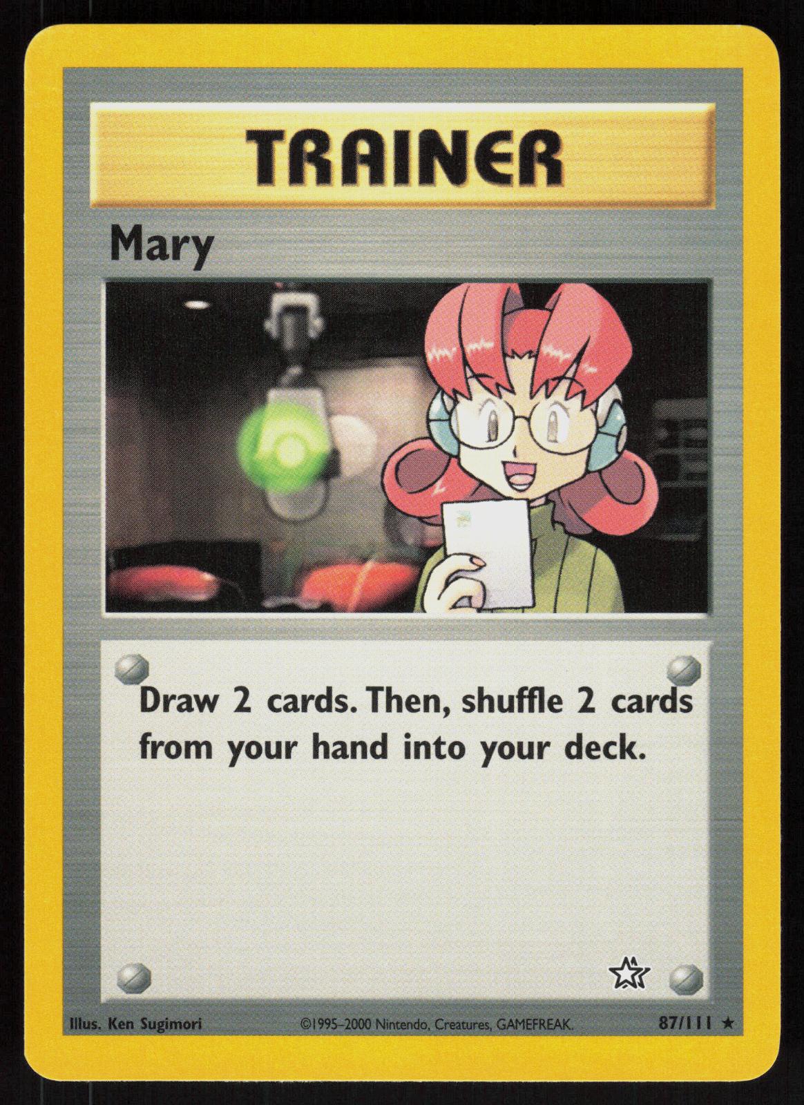 Pokemon Mary 87/111 Neo Genesis Rare Near Mint