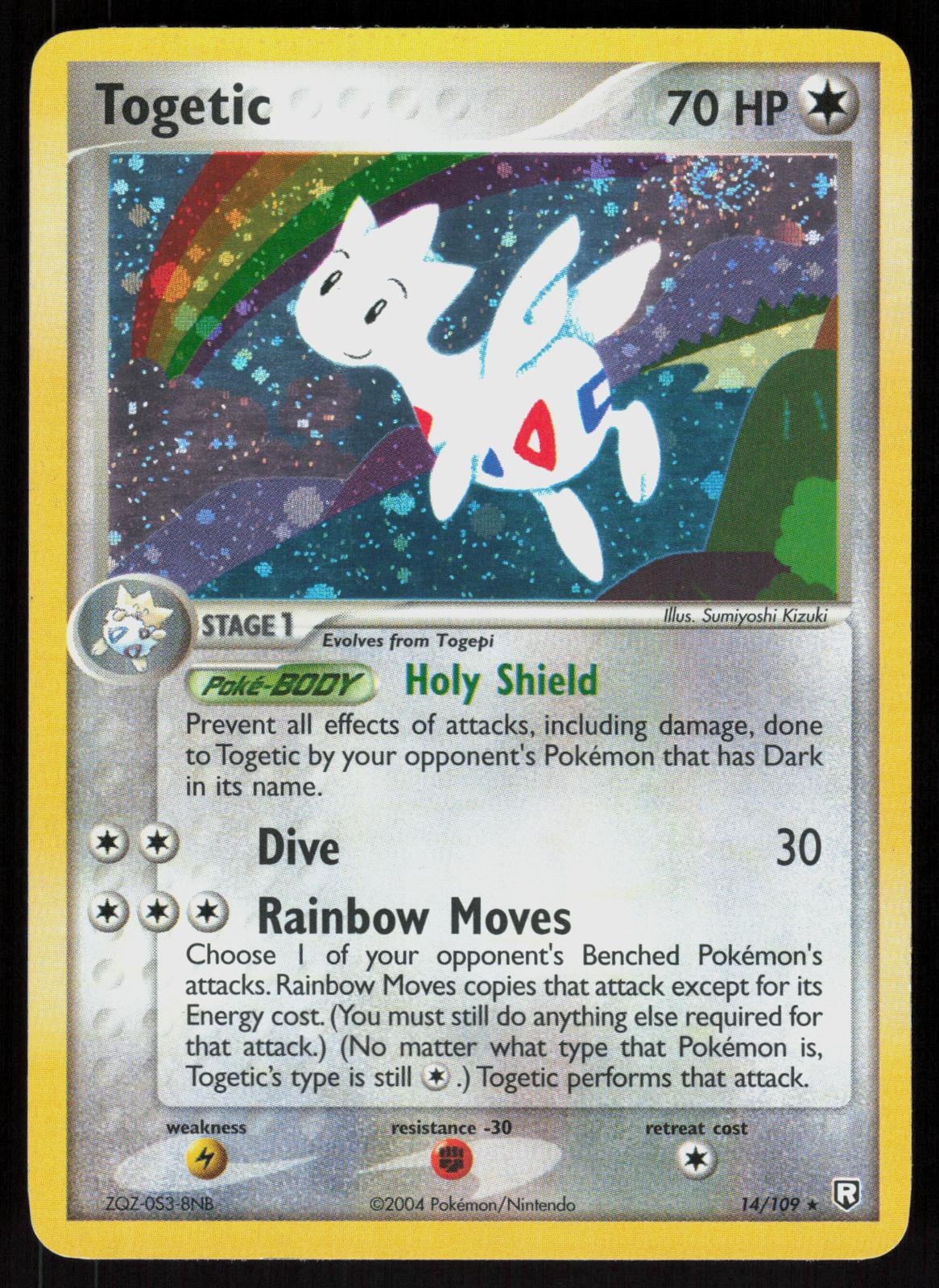 Pokemon Togetic 14/109 Team Rocket Returns Holo Rare Near Mint