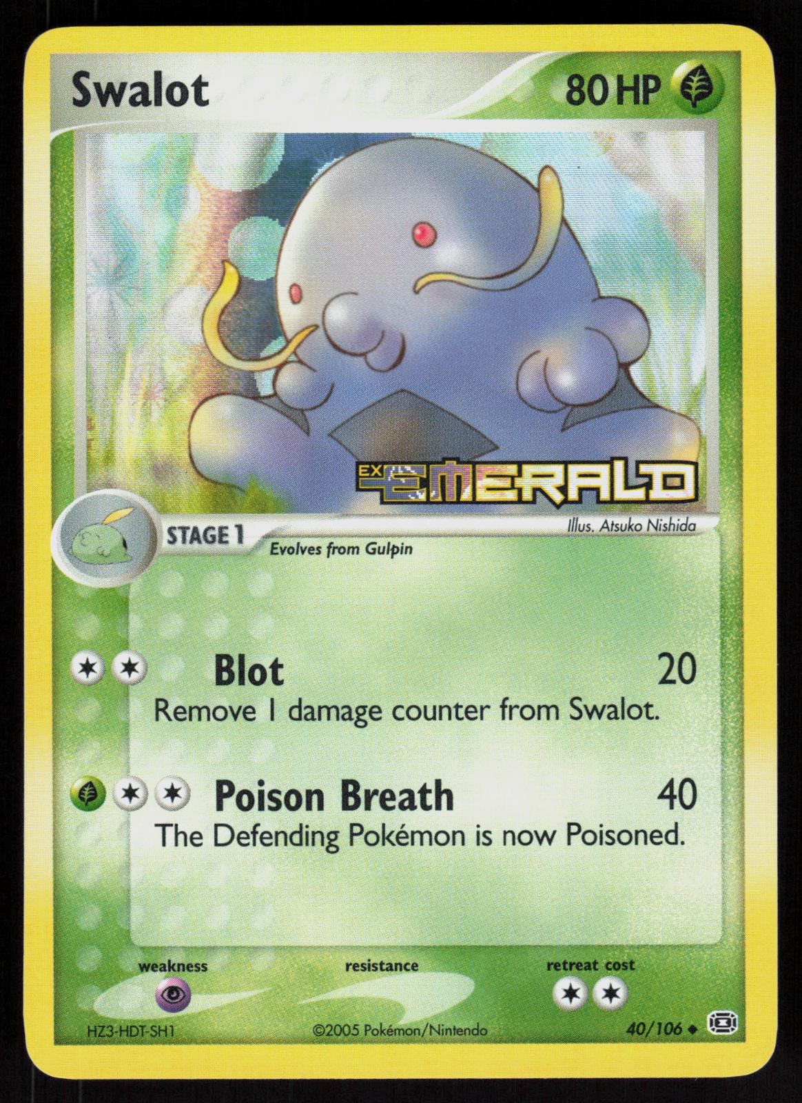 Pokemon Swalot 40/106 Emerald Uncommon Reverse Holo Near Mint