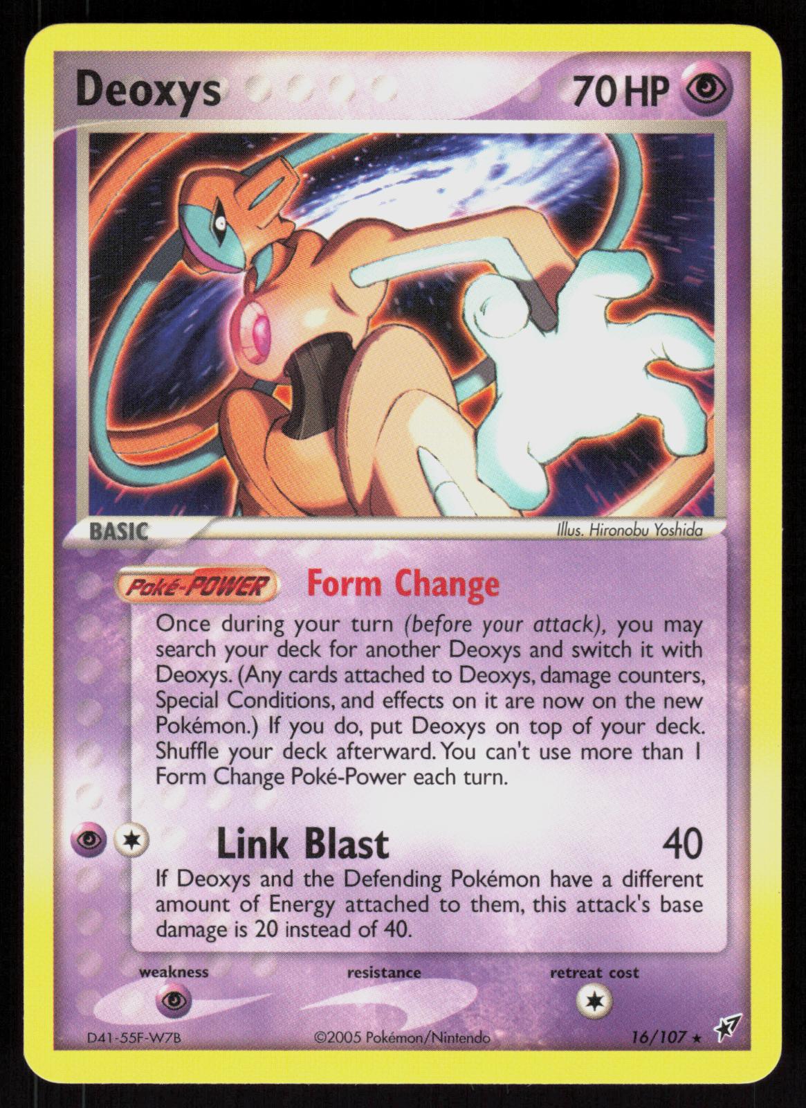 Pokemon Deoxys 16/107 Deoxys Rare Near Mint