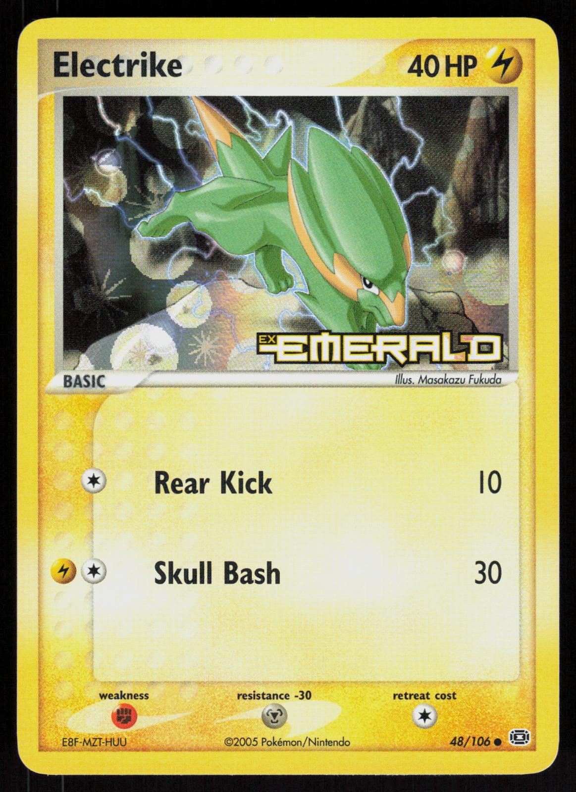 Pokemon Electrike 48/106 Emerald Common Reverse Holo Near Mint