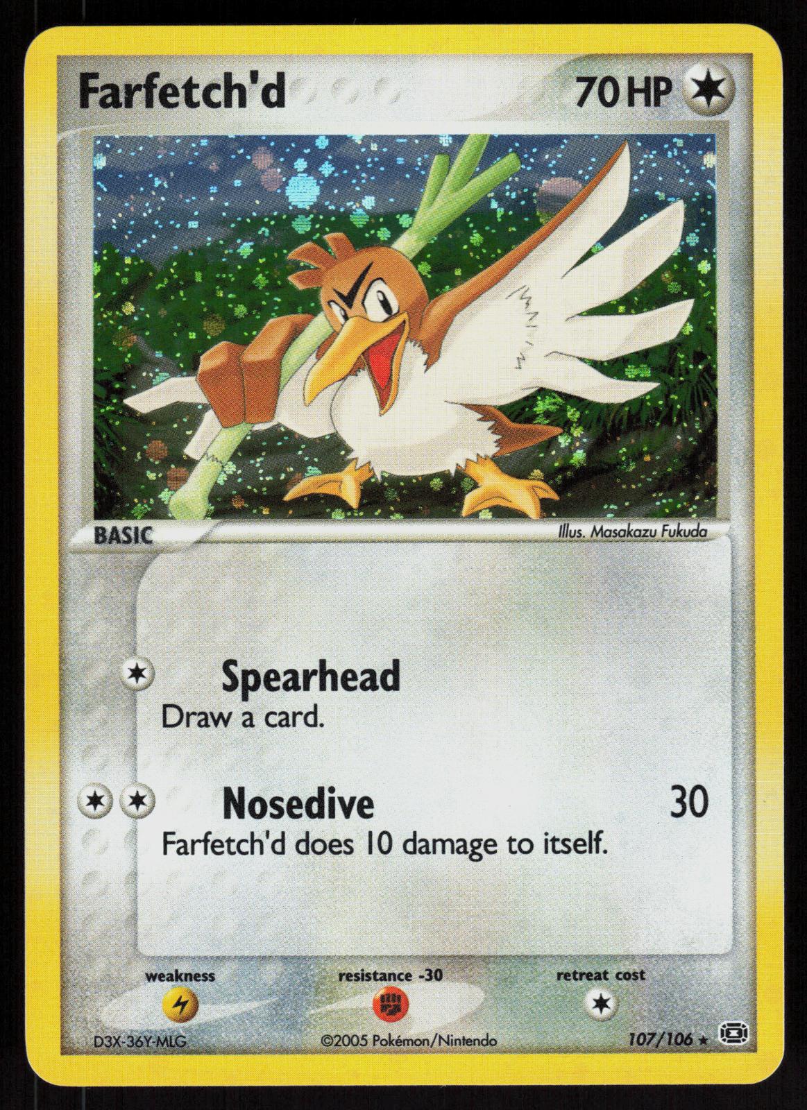 Pokemon Farfetch'd 107/106 Emerald Secret Rare Near Mint