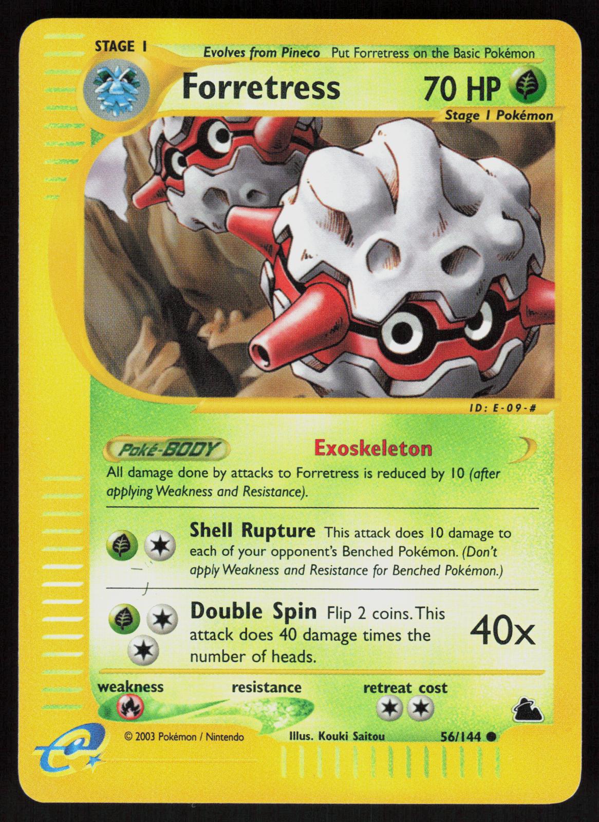 Pokemon Forretress 56/144 Skyridge Common Reverse Holo Near Mint