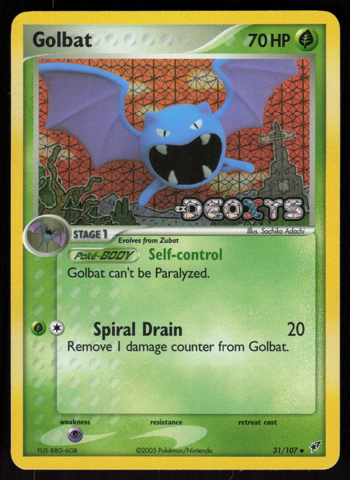 Pokemon Golbat 31/107 Deoxys Uncommon Reverse Holo Near Mint